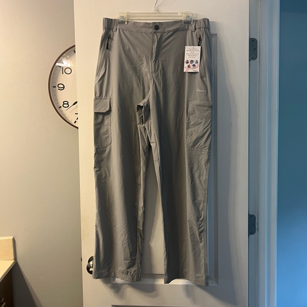 NWT Pudolla light gray utility pants size L